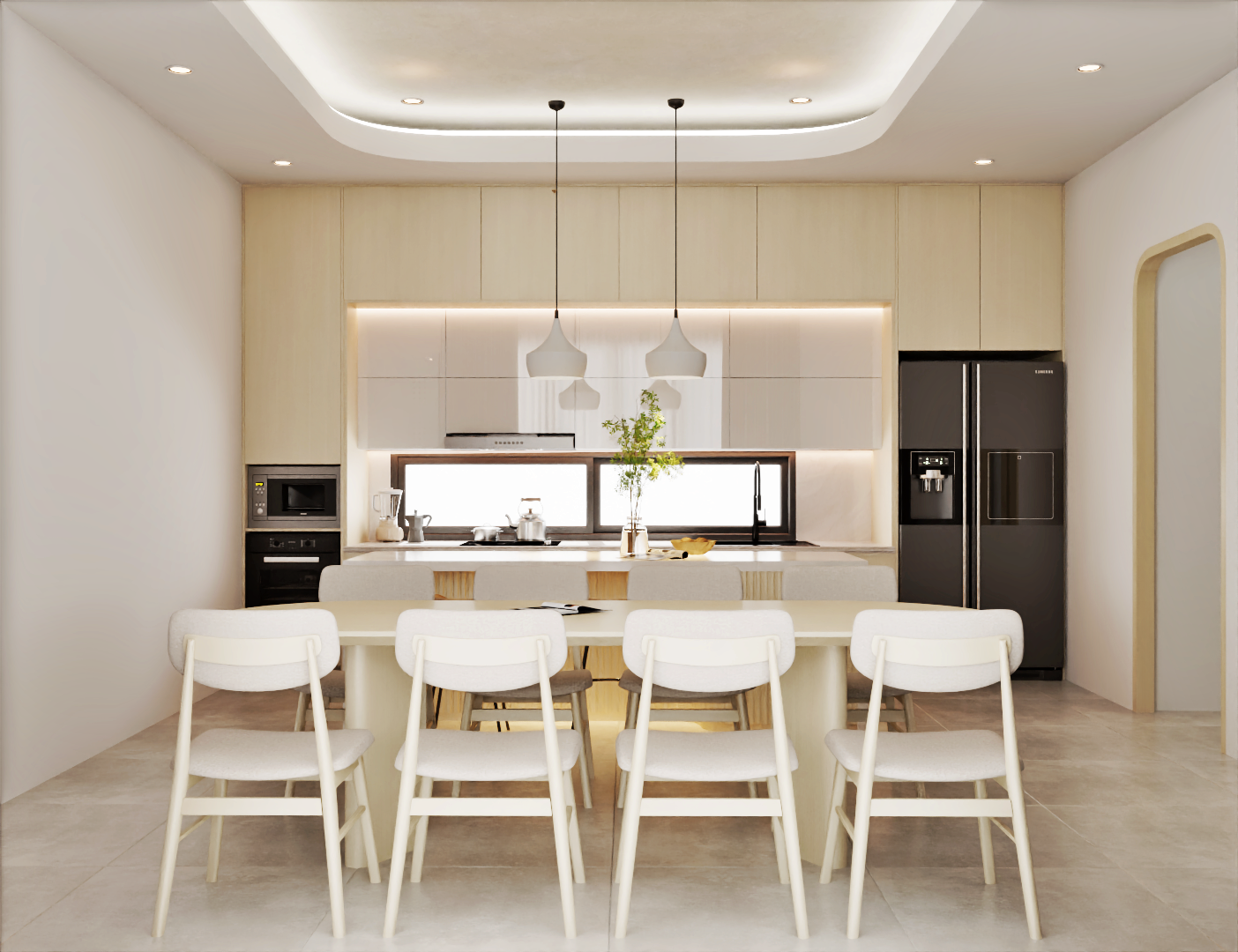 MẪU BẾP CHỮ I05