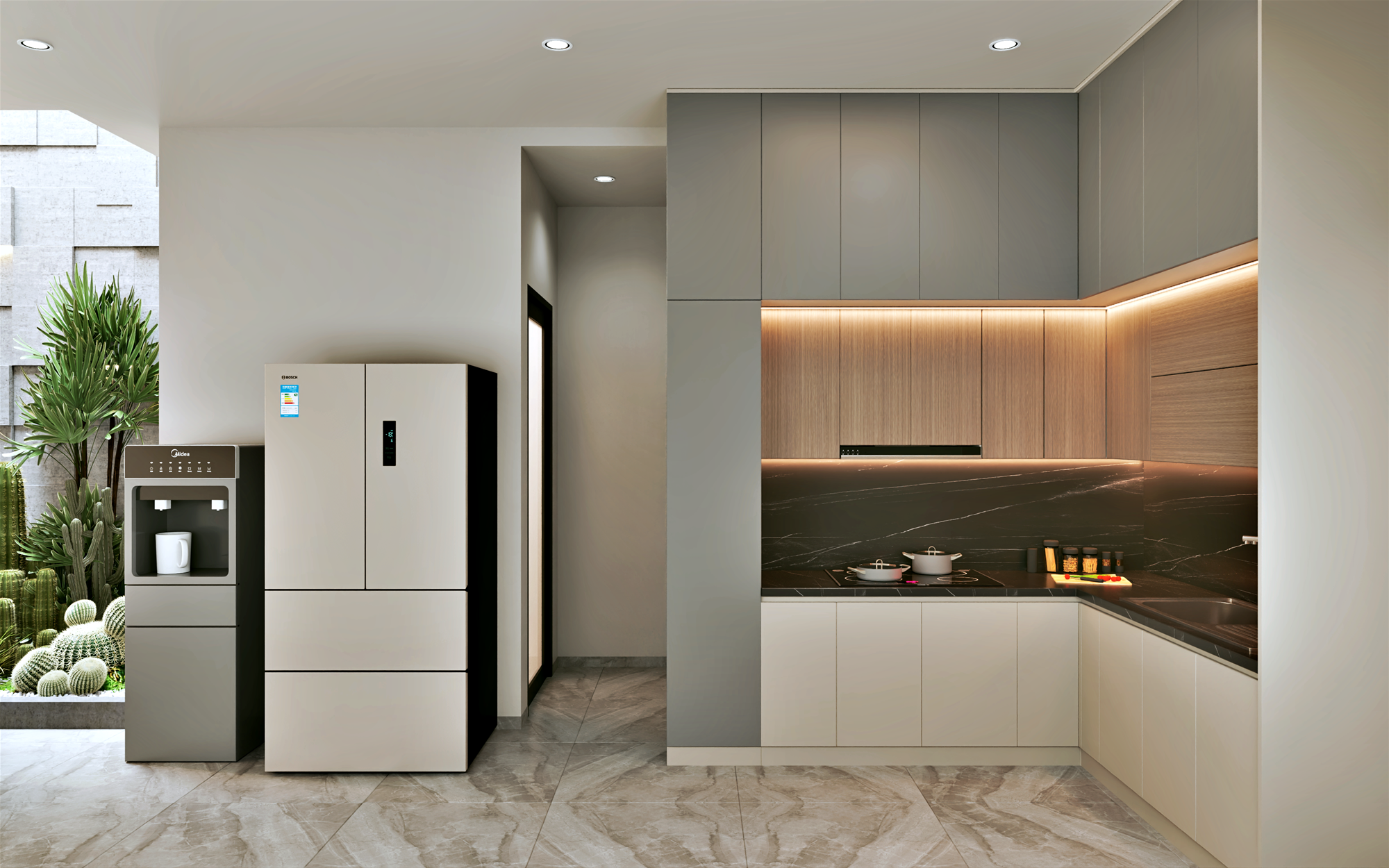 BẾP MẪU CHỮ L06